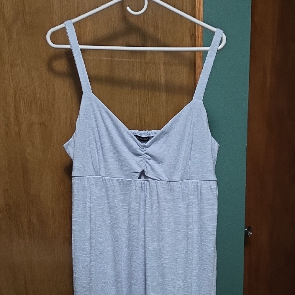 **2 for $10** Black Tape_ Light Blue Ruched V-Neck Knit Dress
